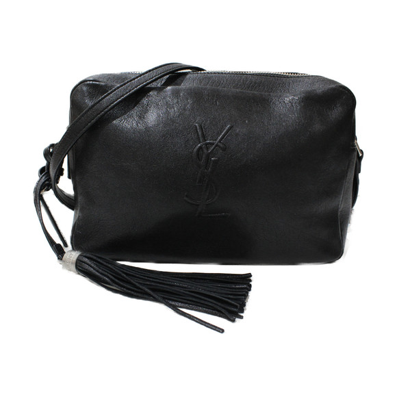 YSL Fringe Shoulder Bag Leather Black - Picture 1 of 16